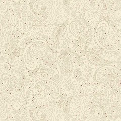 Buttercream & Brickle By Henry Glass – Cream Meandering Paisley #1952-40