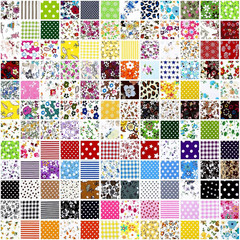 1200 Pcs 4 X 4 Inches Cotton Fabric Bundle Floral Precut Fat Squares Scraps Cott