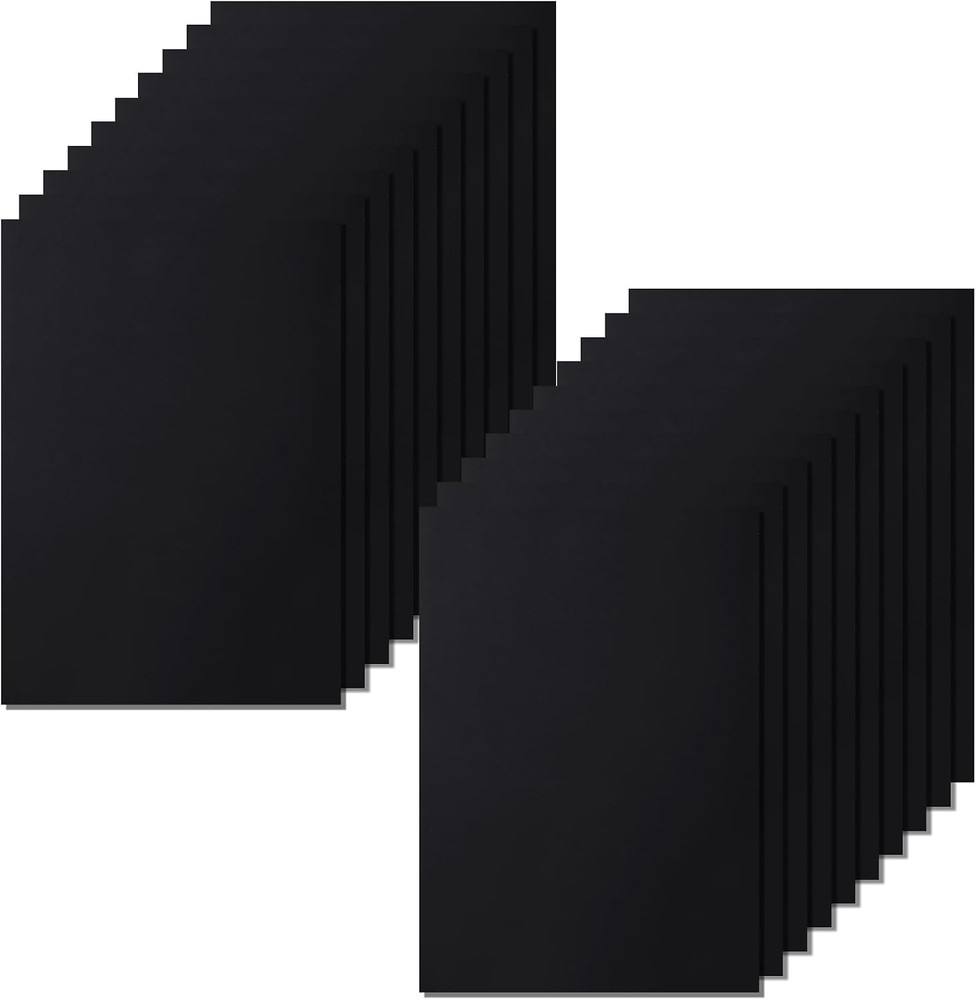20 Pcs 8 X 12 Inch Felt Fabric Sheets, Black Square Felt Sheets | 21 X 30Cm Wide