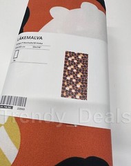 Ikea LAKEMALVA Pre-cut Fabric Orange, Cat Print for Cushions, Curtains 59×118″