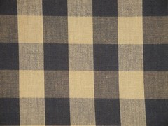 Black And Tea Dye Buffalo Check Cotton Homespun Fabric | Farmhouse Fabric