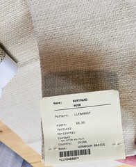 Ralph Lauren Bertrand Husk Fabric Remnant 25×25” LCF64945F Workroom Basics