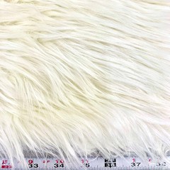 Eden IVORY Shaggy Long Pile Soft Faux Fur Fabric by the Yard
