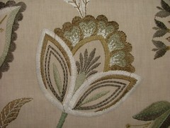 3.4 Metres iLiv Ophelia Thyme Embroidered Fabric Curtain Upholstery Cushion