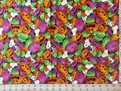 VINTAGE 2005 Halloween Snoopy Cotton Fabric (Springs Global) – BTFQ: 18” x 22”