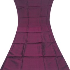 Vintage Burgundy 100%Pure Silk Handloom Sari Remnant 5YD Craft Fabric Silk Scrap