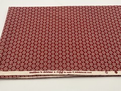 Moda Cotton Fabric “Countdown to Christmas” Red with White Snowflakes 2.0 Yards