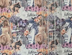 Custom 100% Cotton Woven Fabric Taylor Swift Singer Swiftie By The 1/4 Yard 9×56