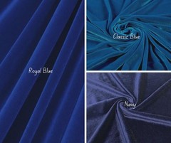 Stretch Velvet Fabric 4 Way Spandex Polyester 60 Inch Wide Soft Luxury