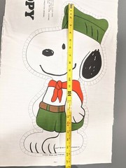 Vintage Peanuts SNOOPY SCOUT Craft Fabric Panel Cut n Sew Pillow Toy Doll Lovey