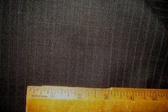 2.83 yds English WOOL Super 120s Suiting Fabric 9.5 oz Stripe Dk Gray 102″ BTP