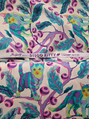 OOP FQ RARE Disco Kitty, Daydream – Tula Pink Limited Edition Fat Quarter