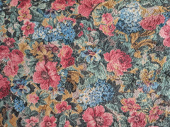 MULTI FLORAL PRINT BRUSHED POLYESTER FABRIC NO STRETCH 2 REMNANT PIECES