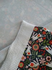 Bunnies & Floral Bullet Liverpool Fabric for Hair Bows 15″x15″ Easter Rabbits