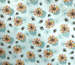 Quilting Fabric POLLINATE Aqua Art Gallery Fabrics BEES 100% Premium Cotton
