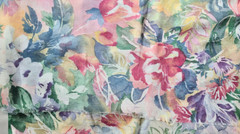 Vintage Peter Pan Inc. Fabric Semi Sheer Voile Floral 3 1/2 Yards Flowers