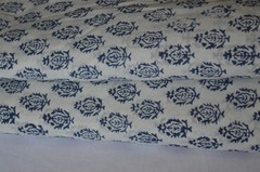 10 Yard Hand Block Print Floral Fabric 100%Cotton NO TARRIF CHARGES 100%✅ZK_216