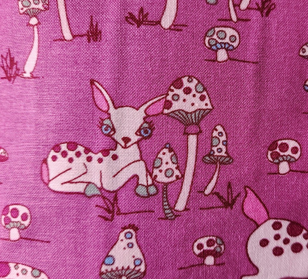 3YD 2009 Jay McCarroll PURPLE Woodland Wonderland Deer & Mushrooms Fabric