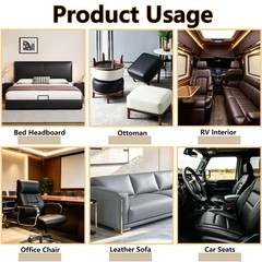 Marine Vinyl Faux Leather: 54″ x 36″ Black Upholstery Vinyl