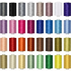 All Purpose Sewing Thread Set – 32 Assorted Rainbow 32 spools, Color