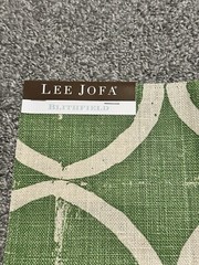 Lee Jofa Fabric Sample 13.25” Circles Forest Linen Green Blithfield Crafts