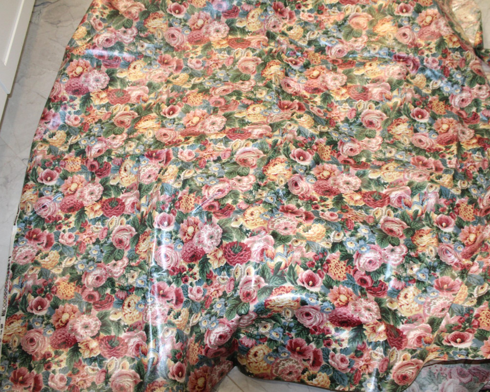 P KAUFMANN PVC-coated polyester/vinyl upholstery fabric floral 54″ x 4 yds