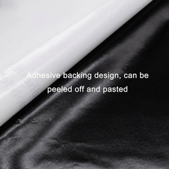Black Microfiber Fabric Self-Adhesive Suede Look 39.37in x 78.74in, Premium Synt
