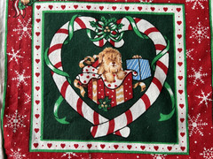 4 yds Wamsutta Hallmark CHRISTMAS Animals Snowflake Cheater Quilt Fabric