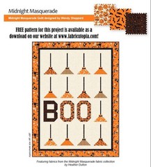 P&B Textiles – Midnight Masquerade – Dotty Toss – Orange, Fabric BTY