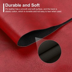 PU Synthetic Leather 54″x36″x0.04″ DIY, Wine Red