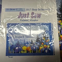 “Chugach Summer” Quilt Panel 100% Organic Cotton 14 X 10 Palmer, Alaska