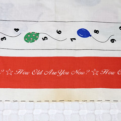 Vintage Magical Birthday Party Cape Cotton Kids Balloons Concord Fabric READ