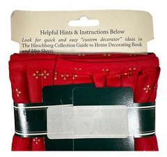 Hirschberg Tie Pillow Tube Pleated Trim Christmas Holiday Craft Kit Red Gold VTG