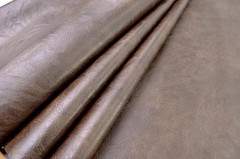 1 Yards 54″ X 36″ Dark Brown Faux Leather Fabric Distressed Crazy Horse Soft Fak