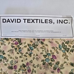 Vintage Sample Swatch Pack David Textiles Fabric Floral Morning Glory 12″x12-18″
