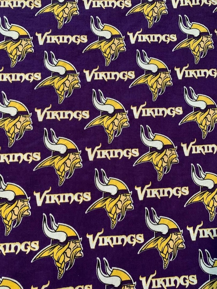 Minnesota Vikings Cotton 1-7/8 yds L x 56″W