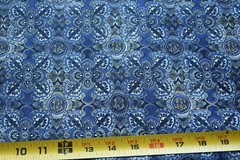 By 1/2 Yd, Blue Medallions on Quilt Cotton, Jo-Ann, Hudson Ohio, N5436