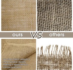 Jute Burlap Fabric Roll 20 Inch x 5 Feet Durable Material for Upholstery