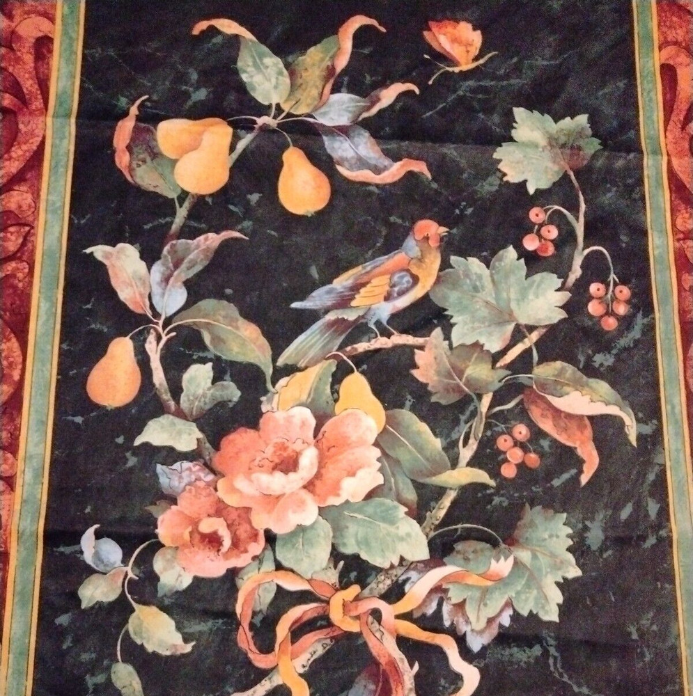 Texoprint Netherlands Fabric Bird Pears Butterfly Flowers 56″X130″