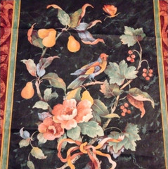 Texoprint Netherlands Fabric Bird Pears Butterfly Flowers 56″X130″
