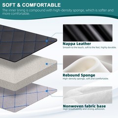 64″ Quilted Nappa Vinyl Fabric Foam Padded Auto Interior Upholstery Material