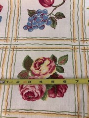 VTG Bloomcraft Fabric Fruit And Flowers 6.5 Yards Heavy Textured Fabric