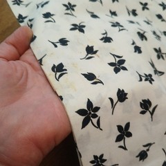 Vintage Coordinating Cotton Fabrics Black/White Solid & Print 4+ Yards NOS