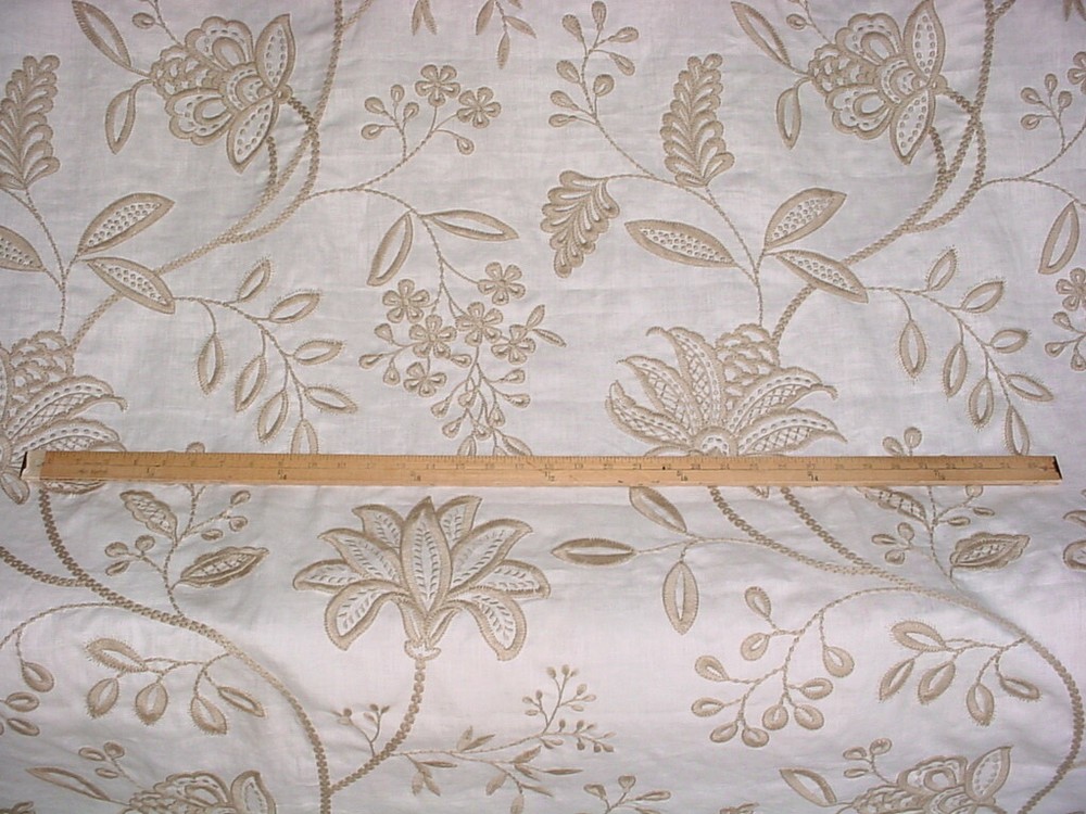 8-3/4 Brunschwig & Fils BF10500 Larkhill Embroidered Jacobean Upholstery Fabric