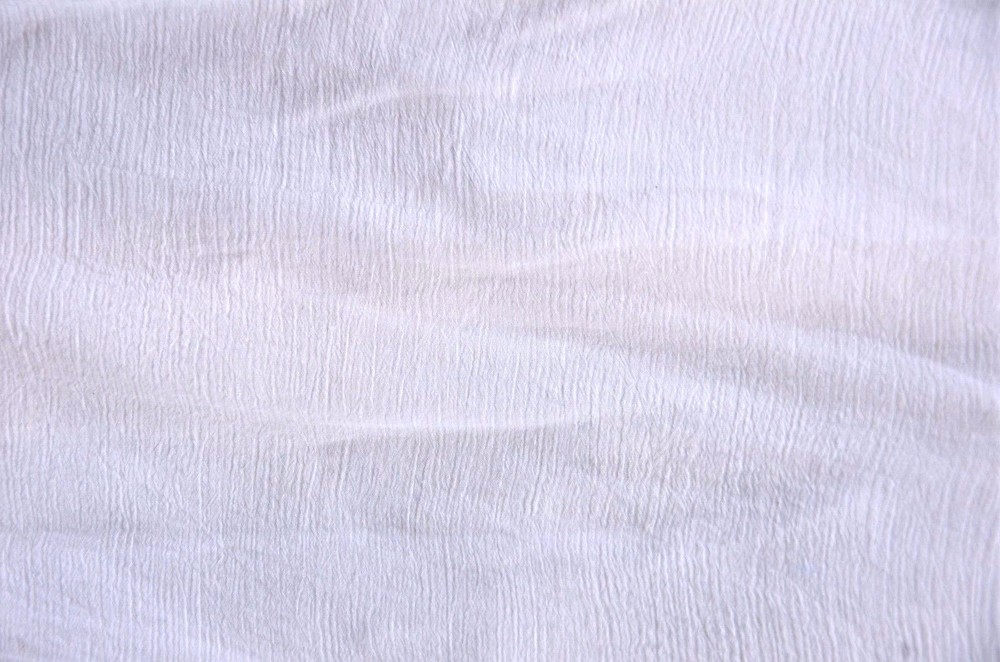 15 YARDS Cotton Gauze Crinkled Light Weight garment WHITE dresses fabric