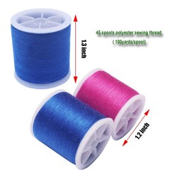 45 spools Sewing Thread Kits Polyester for Hand 45 spools, 45 Rainbow colors