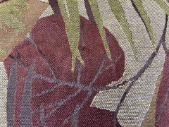 1+ yd Tropical Palm Banana Leaves Upholstery Fabric Golden Brown Tapestry Like