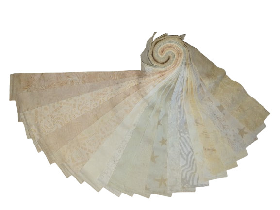 Batik 100% Cotton Fabric Jelly Roll 40 or 20 x 112cm x 6.35cm Luscious Lights
