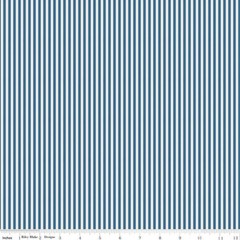 1/8″ Stripe in Coastal Blue on Ivory | Stripes | Riley Blake