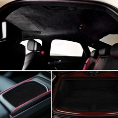 Soft Black Suede Auto Headliner Material 96″x60″ – Tube Packaged for Easy Use